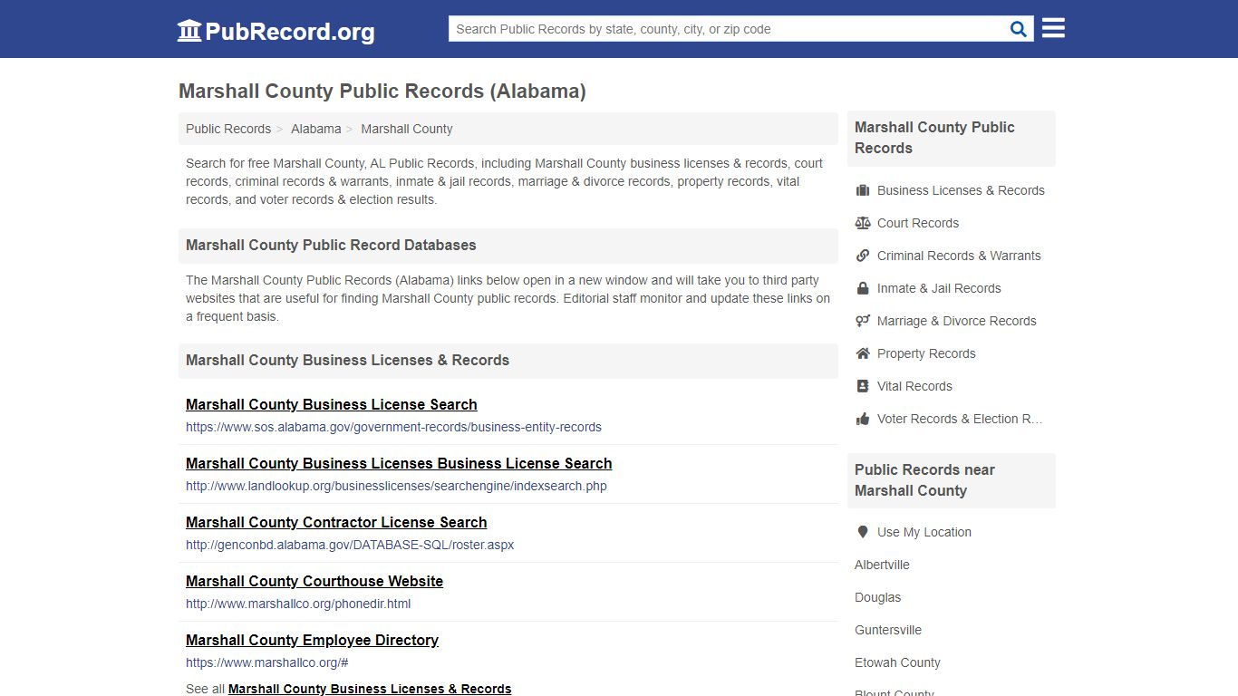 Free Marshall County Public Records (Alabama Public Records)